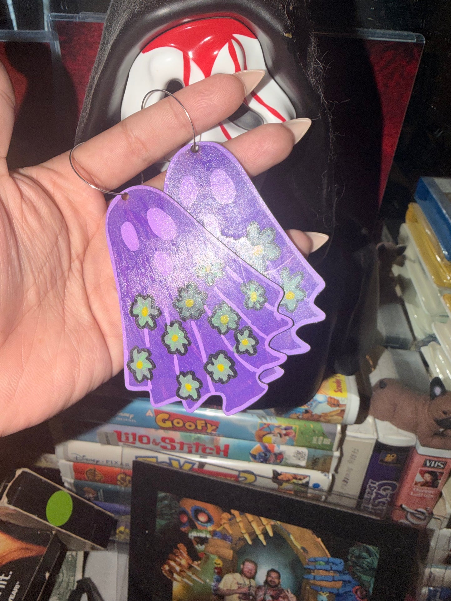 Purple Ghost Earring